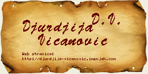 Đurđija Vicanović vizit kartica